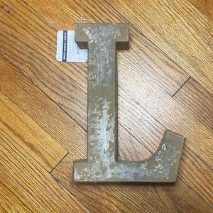Nwt Rustic Metal Letter L